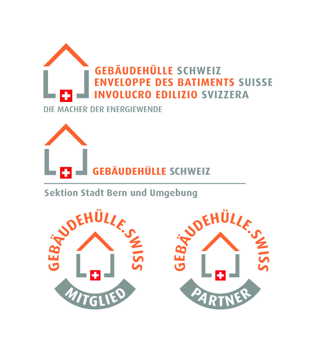 Logoarchitektur von Gebäudehülle Schweiz