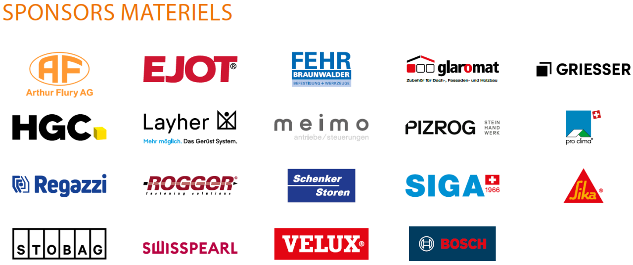 Logos Materialsponsoren SwissSkills 2025